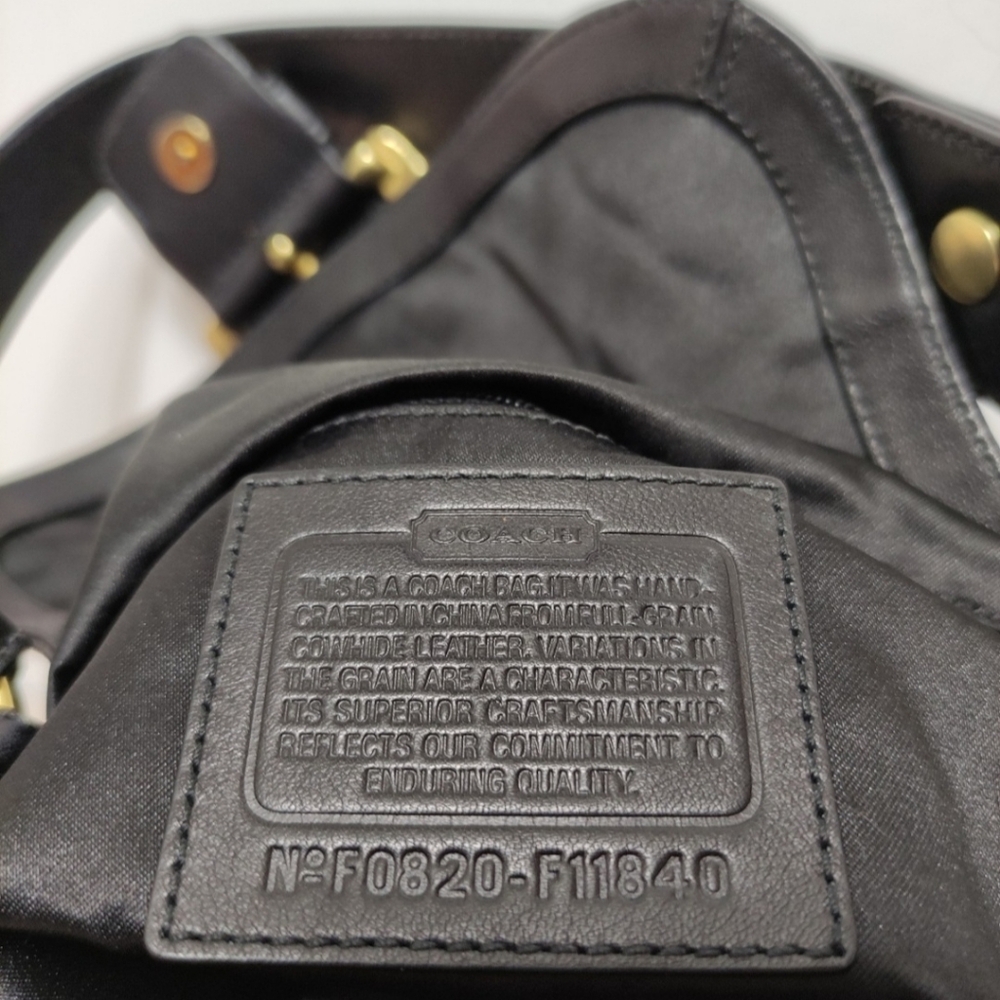 Coach F11840 Soho Leather Shoulder Bag Black Y2K - Picture 12 of 12
